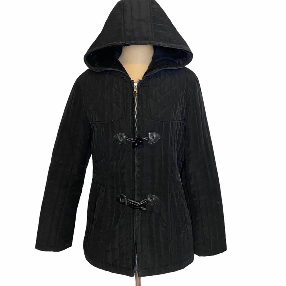 ESprit Black Hooded Zip Up Winter Jacket/ Coat